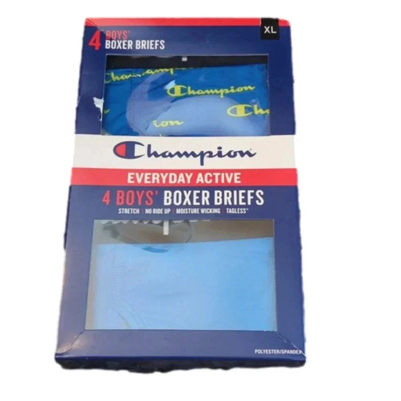Boys champion 4-pack everyday active boxer briefs - Picture 1 of 9